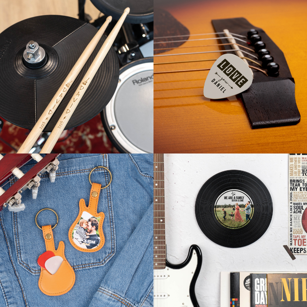 Baquetas, púas, llavero y vinilo personalizados de Wanapix.es