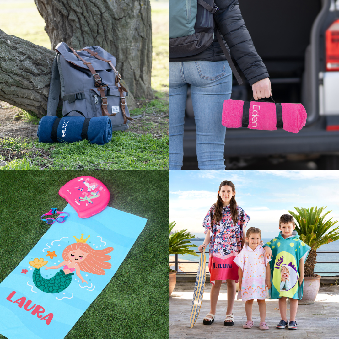 Mantas de viaje, toallas y ponchos personalizados de Wanapix.es