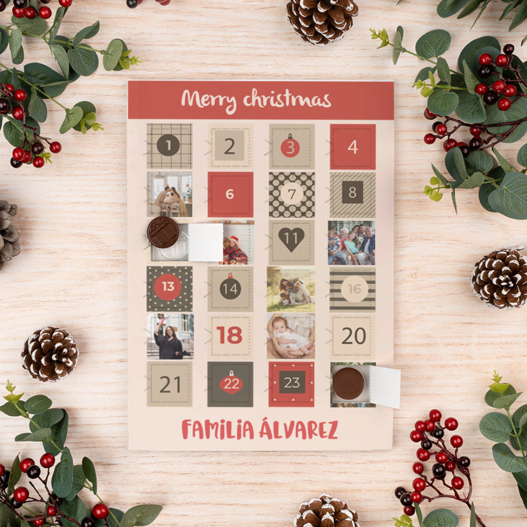 Calendario de Adviento personalizado de Wanapix.es
