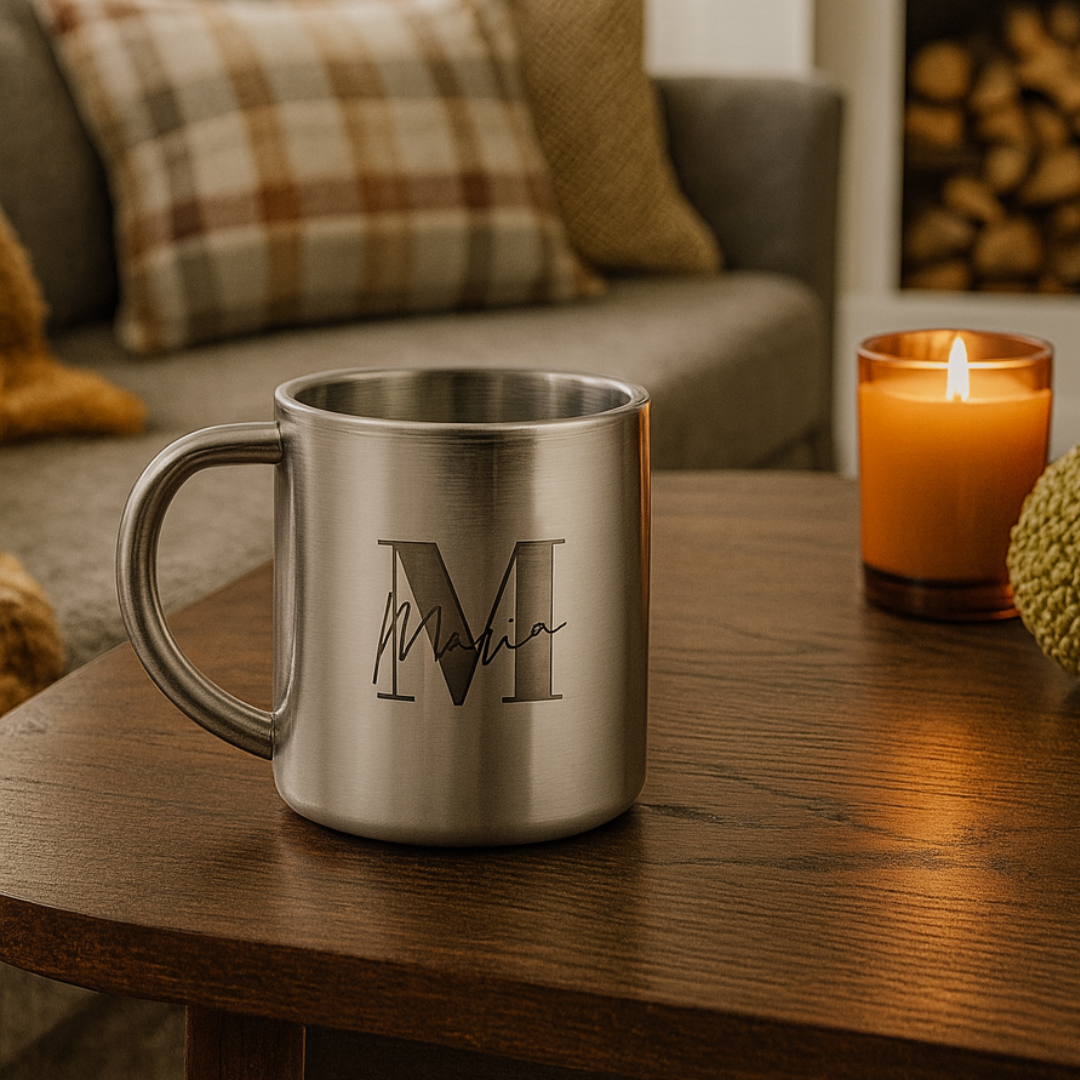 Taza de acero personalizada de Wanapix.es
