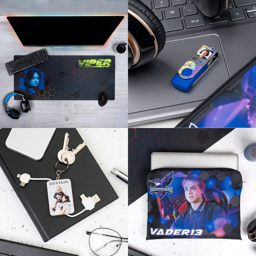 Alfombrilla, USB, llavero y funda personalizados de Wanapix.es