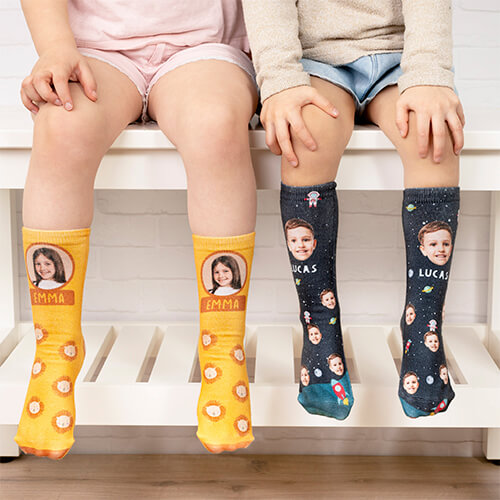 calcetines personalizados con caras