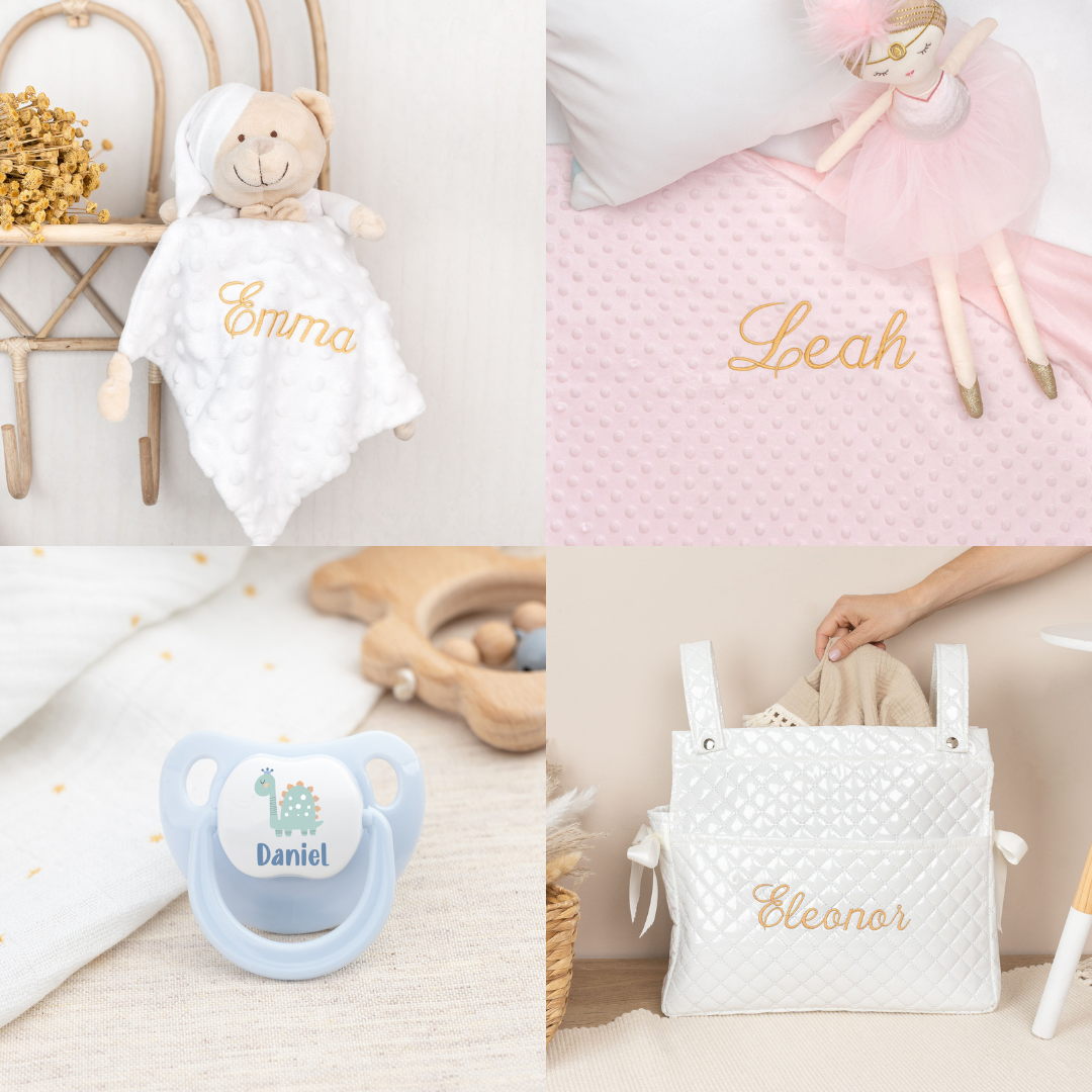 Doudou, mantita, chupete y bolso personalizados de Wanapix.es