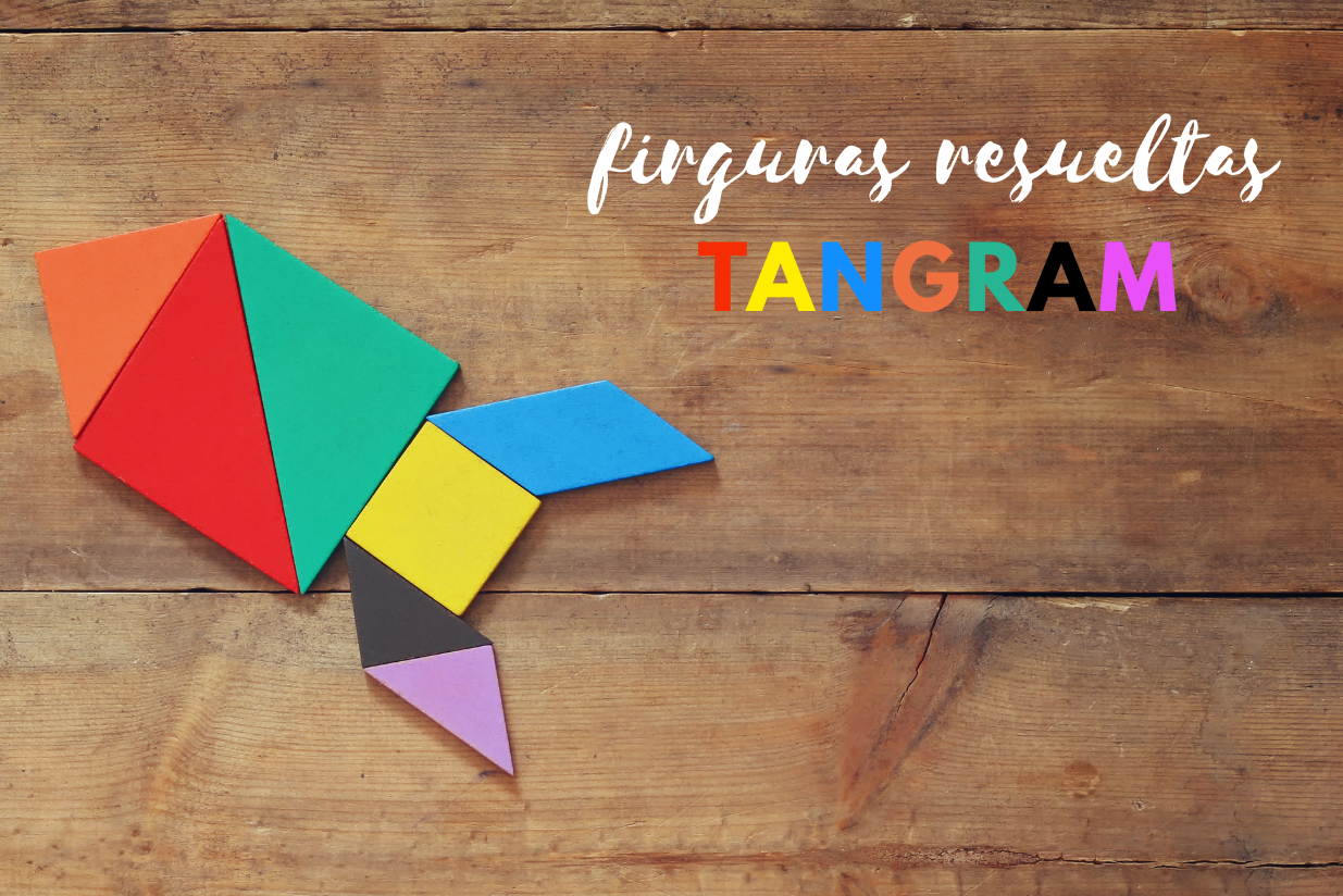 Ideas de figuras Tangram con sus soluciones🧩