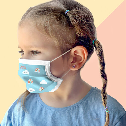 mascarillas infantiles originales y personalizadas Mascarilla originales infantiles personalizada con diseños a elegir. Mascarillas personalizadas para niño de arcoiris