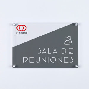 Placa De Metacrilato Sala De Reuniones 300X300
