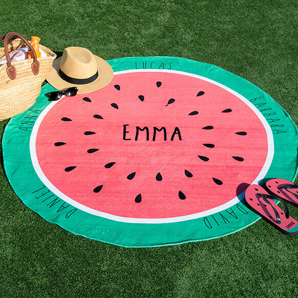 toalla de playa redonda para niños en verano